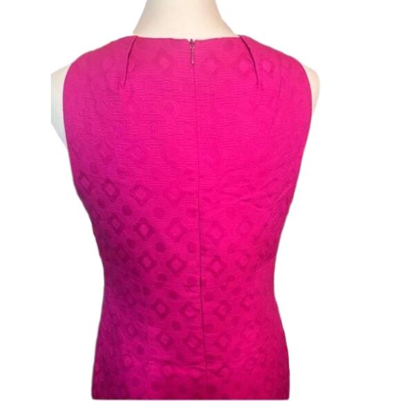 Taylor mod jacquard textured pink sheath dress sz 8 valentines day pink date - Picture 5 of 12